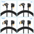 SinLoon U Shape USB Type C Spring Cable 5Gbps Retractable 90 Degree USB3.0 to USB C Charging Cable and Data Transfer for Phone, Tablet, Other USB ...
