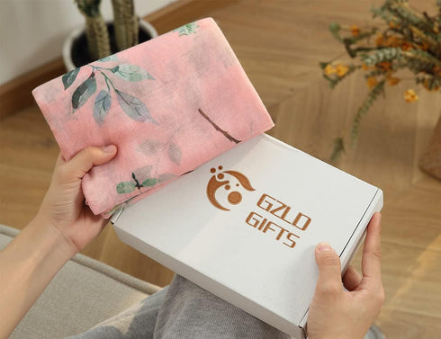 Rose Fashion Birth Flower Scarf For Women Christmas Scarf Shawls And Wraps Birthday Gifts Set Box For Mum/Grandma/Bridesmaid Unique Winter Idea We...
