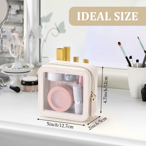 WantGor Small Cosmetic Bag, Mini Makeup Bag Women Clear Pouch Cosmetics Bags Travel Toiletry Bag Tiny Make Up Organizer Case with Zipper for Purse...