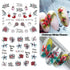 SINSEN Christmas Nail Art Stickers, Winter Nail Decals Water Transfer Xmas Nail Art Supplies Colorful Gingerbread Man Wreath Bell Merry Christmas ...
