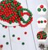 300Pcs10mm Wood Beads for Craft/Christmas Decor Red and Green Painted Wooden Beads Hole 3mm, Loose Spacer Beading Supplies for Jewelry Making/DIY ...