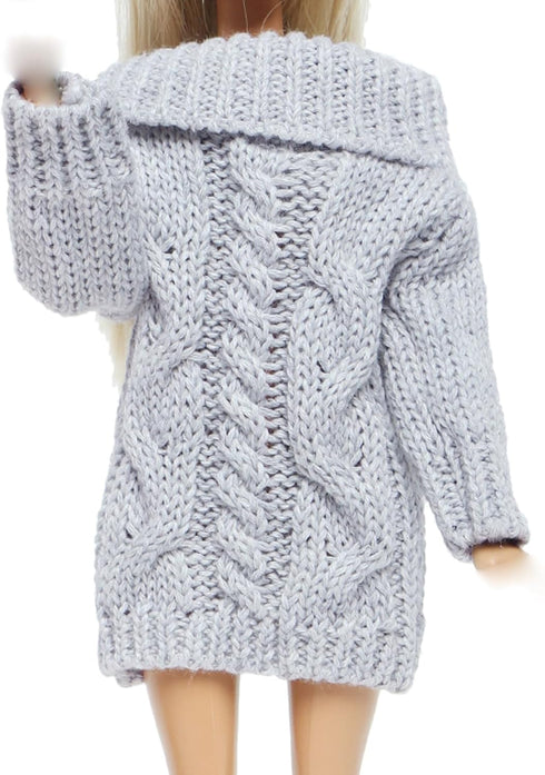 BJDBUS Winter Turtleneck Sweater Clothes for 11.5 inch Girl Doll Accessories (Grey)...