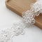 3Yards White Flower Lace Pearl Trim,Embroidered Sewing Lace Applique for DIY Sewing Crafts Wedding Dress Home décor...