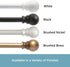 Kenney KN55250 Davenport Ball End Petite Café Decorative Window Curtain Rod, 28-48" Adjustable Length, White Finish, 1/2" Diameter Steel Tube...