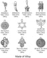 KitBeads 100pcs 10 Styles Jewish Charms Tibetan Jewish Hand of Fatima Religion Charms San Judas Star of David Jewish Star Charms for Jewelry Makin...