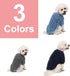 Dog Sweater, 3 Pack Dog Sweaters for Small Dogs or Cats, Girl or Boy, Warm Dog Clothes Shirt Coat for Winter Christmas (Blue, Dark Blue, Grey, Med...