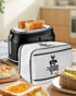 Toaster Dust Cover with Pockets, Farmhouse Cow Pig Chicken Black White Pattern Soft Washable 2 Slice Toaster Cover, Dust-proof Cover for Small App...
