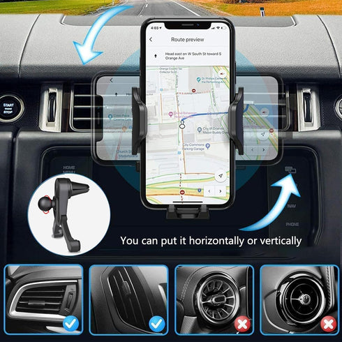 1 PC Car Phone Holder with Silicone Gasket, Shockproof Waterproof Plastic Vehicle Smartphone Mount for 1.96In to 3.54In Equipment, Universal Autom...