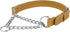 OOPSDOGGY Reflective Leather Martingale Dog Collar - Adjustable No Pull Stainless Steel Chain Training Collar for Small Medium Large Dogs Puppy (C...