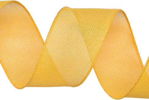 Burlap Yellow Wired Ribbon, 2 1/2 inch 10 Yard, Jute Ribbon for Decoration Bows Craft Gift Wrapping Wreath Sewing...