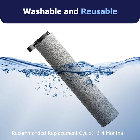 Genuine Replacement Parts for MOOKA S200 Wet Dry Vacuum Mops(1PACK Brush Roller + 1PACK Vacuum Filter)...