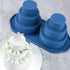 Webake Mini 3 Tier Cake Pan, Silicone Tier Cake Molds, 2 Pack Blue Molds for Small Smash Cake Cupcake for Birthday, Baby Shower, Wedding, 3.8 Inch...