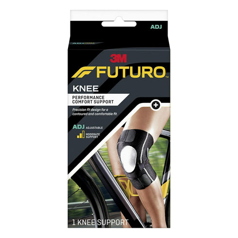 FUTURO Performance Compression Knee Support, Ideal for Everyday Activities, One Size - Black...