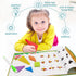 Wooden Puzzle Tangram Book, Travel Magnetic Puzzle, Travel Games Montessori Shape Pattern Blocks Jigsaw for Kids Adult Challenge IQ Educational To...