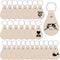 Taiyin 30 Pcs Leather Key Fob Kit for DIY Craft, PU Leather Key Fobs Blanks with Rivets and Key Rings for Laser Engraving Keychain Making Leather ...