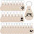 Taiyin 30 Pcs Leather Key Fob Kit for DIY Craft, PU Leather Key Fobs Blanks with Rivets and Key Rings for Laser Engraving Keychain Making Leather ...