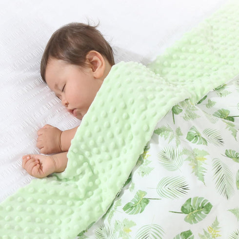 Baby Blankets for Unisex Boys Girls, Super Soft Green Leaf Blankets, Printed Bed Throws Newborn, for Toddler Baby Nursery Bed Blanket Stroller Cri...