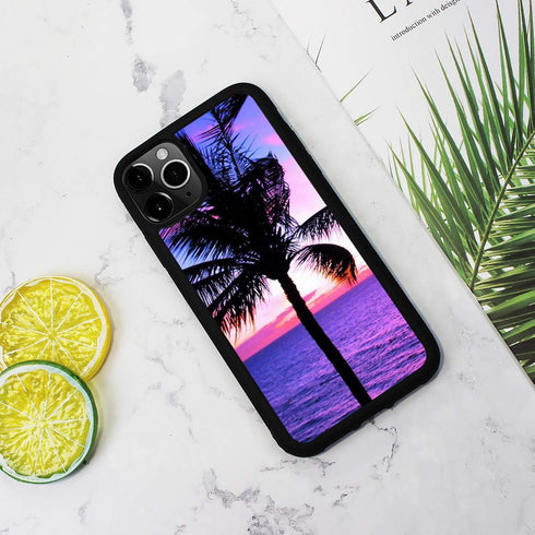 for iPhone 11, Durable Protective Soft Back Case Phone Cover, HOT12377 Palm Tropical...