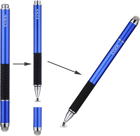 Stylus Pen 2 in 1 Fine Point & Mesh Tip for Touch Screen, Compatible for Tablet and Cellphone (1Pc, Blue)...