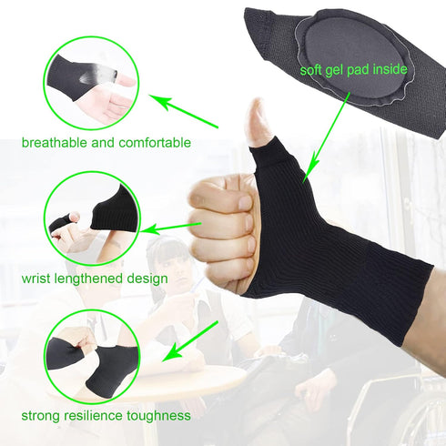 Thumb Arthritis Wrist Brace Compression Gloves,Comfort Fingerless Crocheting Arthritis Support Glove,Relief Carpal Tunnel and Thumb Arthritis Pain...