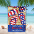 Artsy Woodsy Patriotic Flip Flops Fireworks And Freedom 12x18 Burlap Garden Flag, Patriotic Outdoor Decor, Independence Day, July 4th Decorations,...