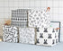 Square Storage Basket Canvas Collapsible Organizer Bins for Book, Nursery, Kid's Toys, Closet & Laundry, Gift Baskets(Letter)...