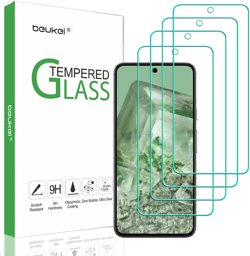 beukei (4 Pack) Designed for Google Pixel 8A 5G Screen Protector Tempered Glass,Touch Sensitive,Case Friendly, 9H Hardness...