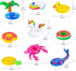 UNICORN ELEMENT 9 Pcs Cute 11.5 Inch Girl Doll Swim Accessories Set Swimming Pool Floaties Party Ring Inflatable Drink Holder for 11.5" Girl Dolls...
