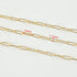 YOUBEIYEE 16.4 Feet Light Gold Embossed Paperclip Chain for Jewelry Making 18K Gold Plated Brass Chain Roll Women Necklace Bracelet DIY Jewelry Su...