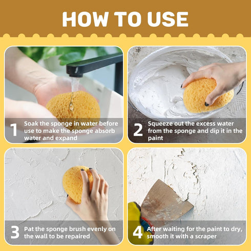2PCS Knockdown Texture Sponge - Drywall Repair Texture Spray Drywall Texture Patch Sponge for Painting Ceiling Wall Knock Down Texture Tool Paint ...