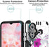 TJS Compatible for Boost Mobile Celero 5G 2024 (3rd Version) Case, Tempered Glass Screen Protector Magnetic Support Hybrid Shockproof Metallic Bru...