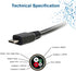 C2G Legrand USB A to B Cable, Male to Male USB Cable, Micro USB Cable, 2 Meters (6.56 Foot) Data Transfer Cable, Black USB Cord, 1 Count, C2G 2736...