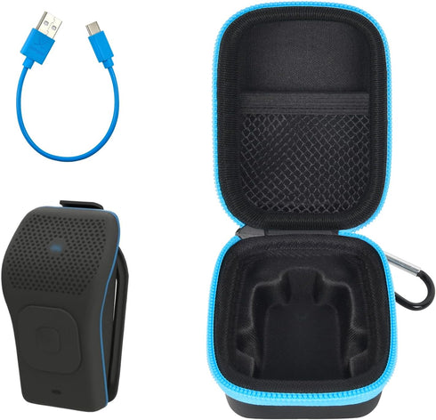 Carrying Case for Noxgear 39g Wearable Bluetooth Clip Speaker, Magnetic Clip-On Wireless Portable Speakers Mini Travel Storage Holder Box with Poc...