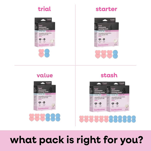 Bamboobies Nursing Pads, Ultra-Soft Velour, Reusable, Washable & Leak-Proof, 6 Ultra-Thin and 2 Overnight Pads for Breastfeeding...