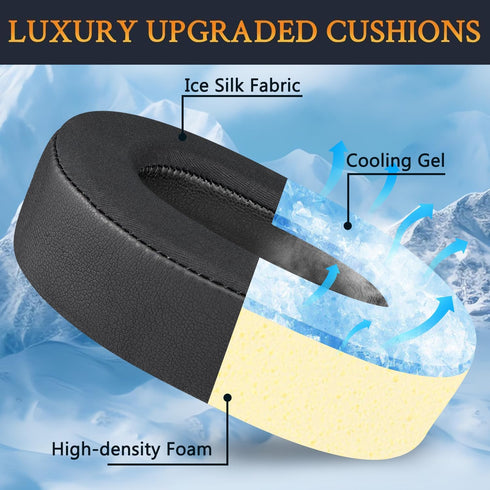 SOULWIT Cooling Gel Earpads Replacement for Jabra Evolve2 85 UC/Evolve 2 85 MS Wireless Headset (Do Not fit Elite 85H), Ear Pads Cushions with Ice...