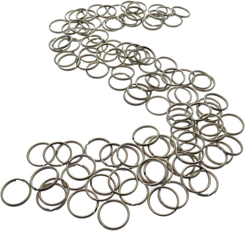 Bulk 100 Pack - 1" Key Rings - Heat Treated Heavy Duty & Durable Premium Split Ring Keychains by Specialist ID...