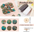 OLYCRAFT 24Pcs 6 Styles Plants Shank Buttons 18mm Alloy Enamel Shank Buttons Tree Theme Metal Blazer Buttons Green Gold Vintage Shank Buttons Roun...