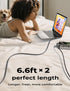 AINOPE 240W USB C to USB C Cable (6.6ft 2Pack Chubby Cable USB C) USB C to USB C Fast Charging Cable, Right Angle USB C Charger Cable for iPad Pro...
