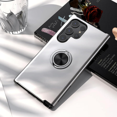 Case for Samsung Galaxy S22 Ultra,Hybrid 2 in 1 Protective Slim Fit Sturdy Phone Case with Invisible Magnetic Ring Kickstand for Galaxy S22 Ultra ...
