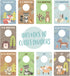 Canopy Street Woodland Closet Clothing Size Dividers / 4" x 6" Closet Organizers For Newborn Baby To 4T Clothes / 10 Forest Animal Baby Closet Siz...