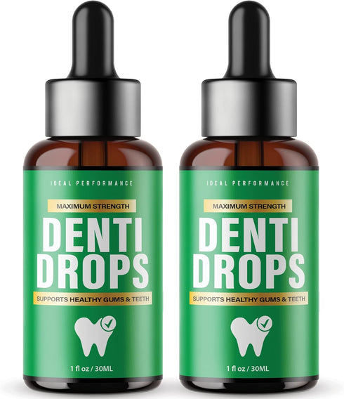 (2 Pack) Denti Drops for Gums Dentidrops Dental Dropper Healthy Gum and Teeth Liquid Drops Mouth (4oz)...