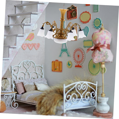 Model Chandelier Mini Lamp Doll House Mini Chandelier Tiny House Chandelier Lamp Tiny House Lamp Tiny House Ceiling Lamp Dollhouse Led Chandelier ...