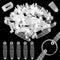 100pcs Acrylic Keychain Clips, Clear Plastic Keychain Connectors for Office, Credit Card, Craft & Jewelry Making (Transparent Color)...