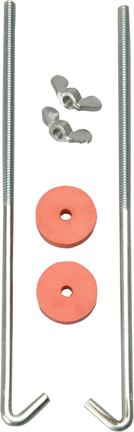 Road Power 966-8 J Hook Battery Hold down bolts; 2-Pack; Chrome; 8-Inch...