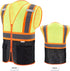High Visibility Reflective Safety Vest with Zipper and Pockets (Yellow & Black),Medium...