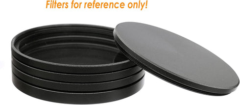 Fotasy 62mm Metal Filter Caps, Aluminum Alloy, Slim Stack Fits 62mm UV CPL Fader ND Filter...