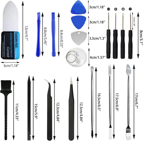 19 in 1 Electronics Repair Tool Kit, Spudger Pry Opening Tool Screwdriver Set for iPhone, Laptop, iPad, Cell Phone, MacBook, Tablet, Computer, Ele...