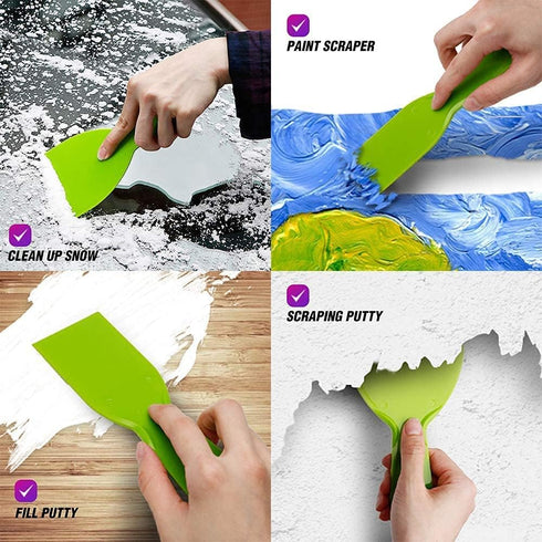 Utoolmart Putty Scraper 2" Plastic Flexible Putty Knives Spreader for Taping Drywall Wall Painting Green 3Pcs...