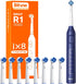 Bitvae R1 Rotating Electric Toothbrush with 8 Brush Heads for Adults and Kids, 60-Day Battery Life, 5 Modes Rechargeable Power Toothbrush with 2-M...