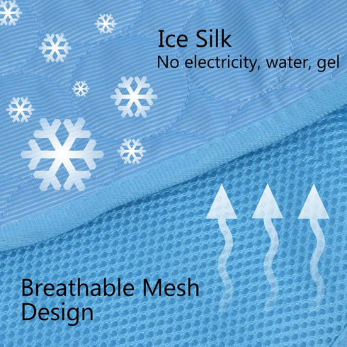 Dog Cooling Mat Ice Silk Self Cooling Bed Pads Cat Sleeping Mat for Kennel Sofa (XL (40" x 28"))...